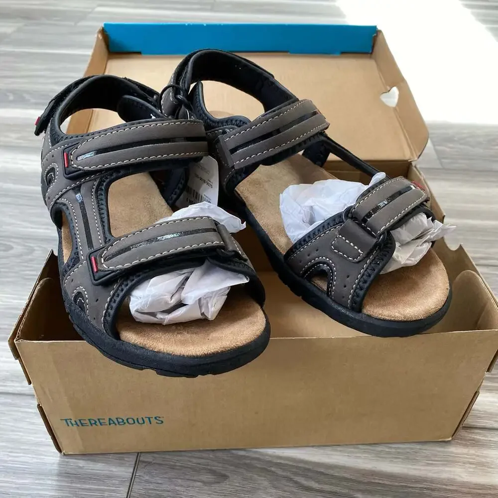 Thereabouts TH Marsh Adjustable Strap Sandals in Brown 4M New